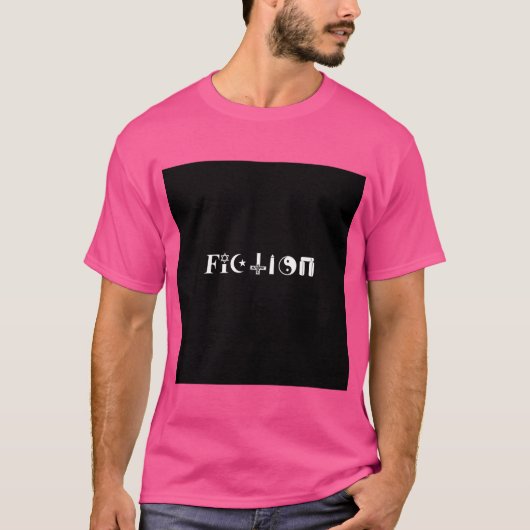Fictie (witte tekst) t-shirt (Voorkant)