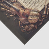 Fictief concept van ensemble van muziekinstrumente tissuepapier (Detail)