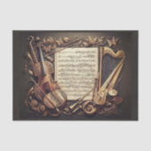 Fictief concept van ensemble van muziekinstrumente tissuepapier (Voorkant)
