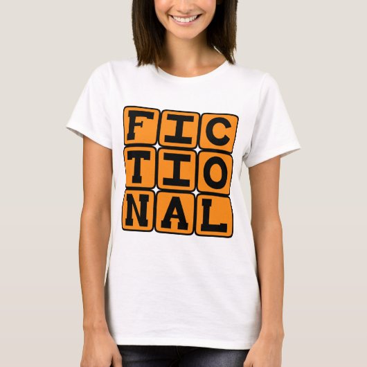 Fictief, denkbeeldig t-shirt (Voorkant)