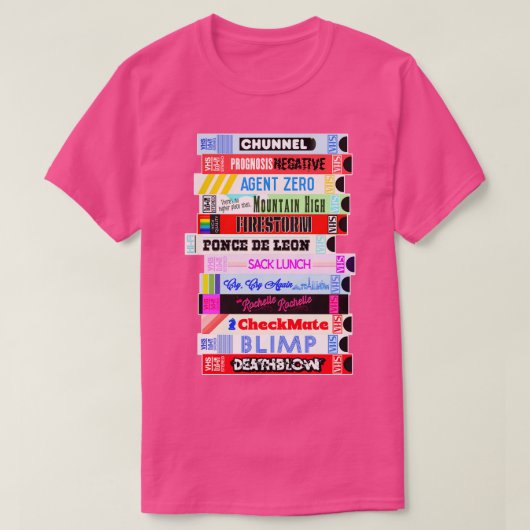 Fictieve Seinfeld VHS Stack T-shirt (Design voorkant)