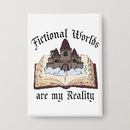 Fictieve woorden zijn mijn echte boekenliefhebber button