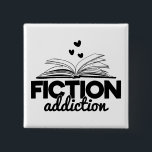 Fiction Addiction Bookworm Reading Gezegde Book Vierkante Button 5,1 Cm<br><div class="desc">Een koele knoop voor boekwormen met een boek en een tekst gezegde: "Verslaafdheid van de Fictie".</div>