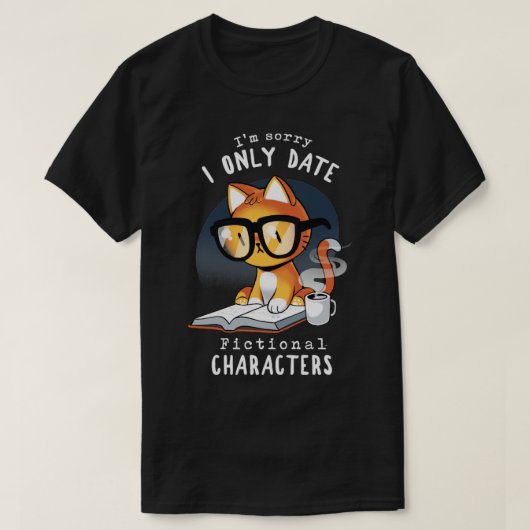 Fictional Characters Smart Bookworm Cat Funny Quot T-shirt (Design voorkant)
