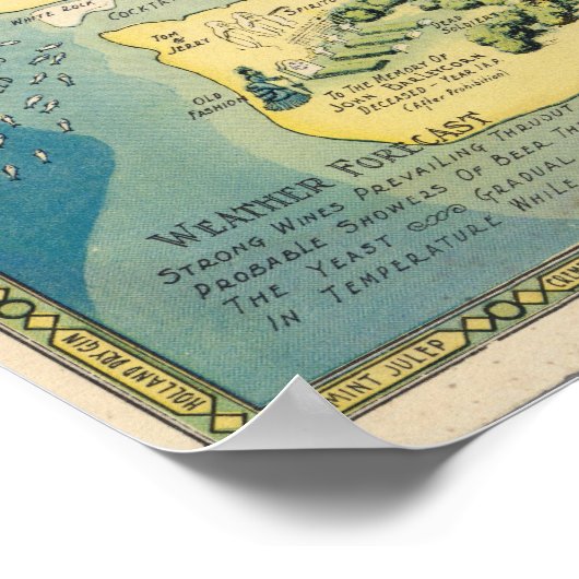 Fictional Map of Pleasure Island Poster (Hoek)