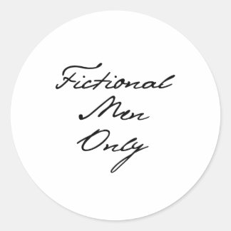 Fictional Men Only Sticker, Journal, Journal Book Ronde Sticker