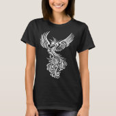 Fictional Phoenix Creature In Flight Artistic Illu T-shirt (Voorkant)