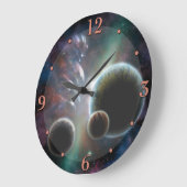Fictional Space Scene Planets Astronomy Clock Grote Klok (Hoek)