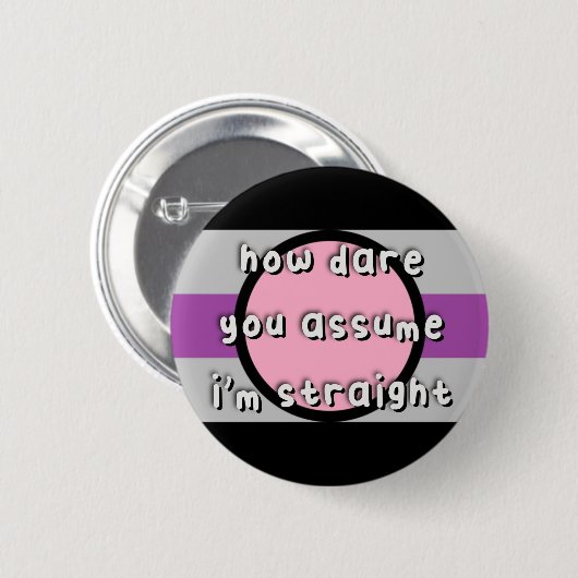 Fictoseksuele pride - "Hoe denk je dat?" - LGBT Ronde Button 5,7 Cm (Voorkant /achterkant)