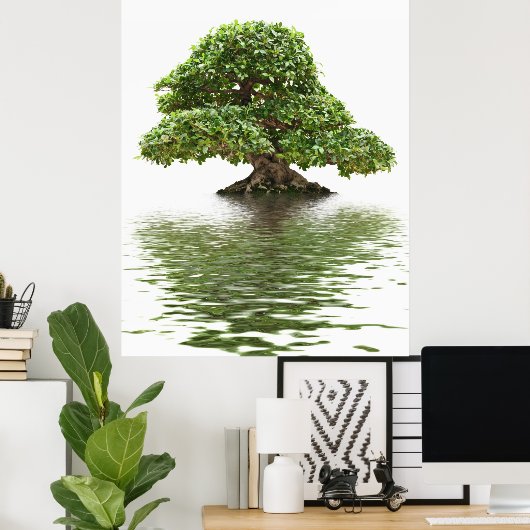 Ficus bonsai poster (Thuiskantoor)