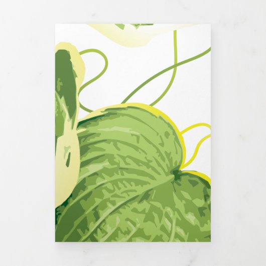 Ficus Plant 2 Drieluik Wenskaart (Cover)