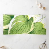 Ficus Plant 2 Drieluik Wenskaart (Binnen)