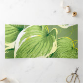 Ficus Plant 5 Drieluik Wenskaart (Binnen)