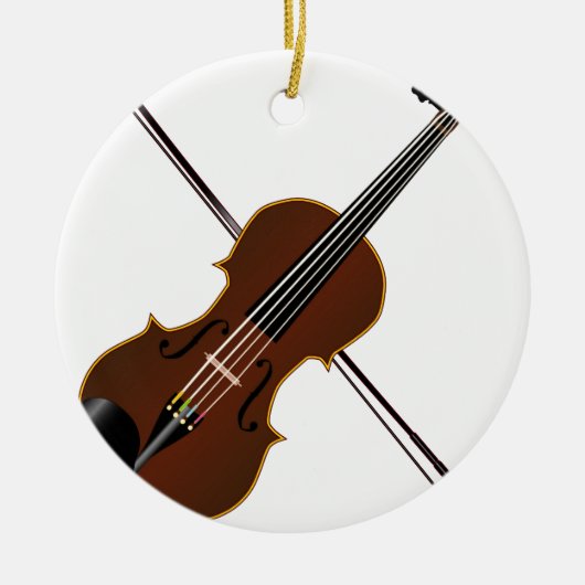 Fiddle Keramisch Ornament (Voorkant)