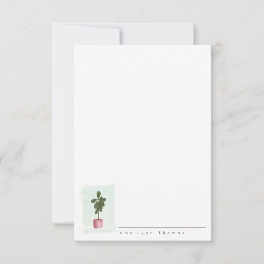 FIDDLE LEAF FIG-kaart voor persoonlijke kantoorben Bedankkaart (Voorkant)