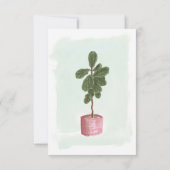 FIDDLE LEAF FIG-kaart voor persoonlijke kantoorben Bedankkaart (Achterkant)