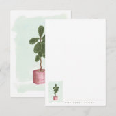 FIDDLE LEAF FIG-kaart voor persoonlijke kantoorben Bedankkaart (Voorkant / Achterkant)