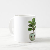 Fiddle-Leaf Fig Kawaii Kamerplant Mok (Voorkant links)