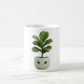 Fiddle-Leaf Fig Kawaii Kamerplant Mok (Center)