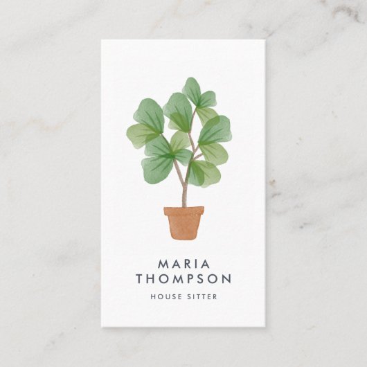 Fiddle Leaf Fig | Thuisdiensten Visitekaartje (Voorkant)