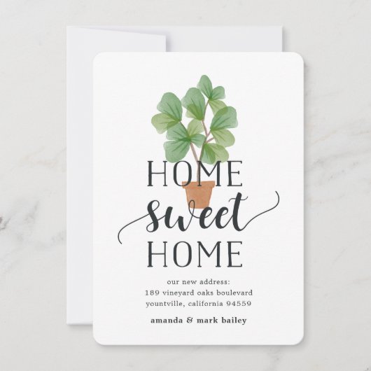 Fiddle Leaf Fig | Verplaatsingsaankondiging Aankondiging (Voorkant)