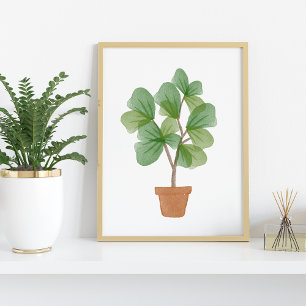 Fiddle Leaf Fig Waterverf Poster