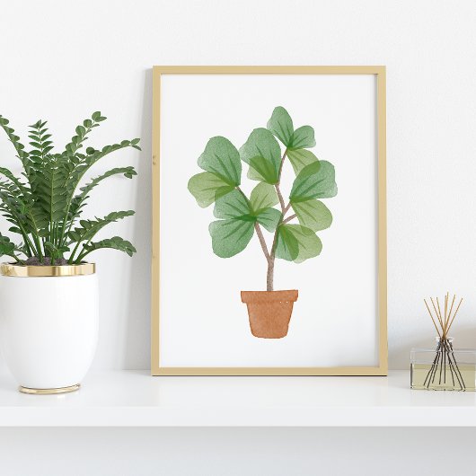 Fiddle Leaf Fig Waterverf Poster