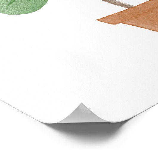 Fiddle Leaf Fig Waterverf Poster (Hoek)