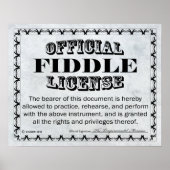 Fiddle-licentie Poster (Voorkant)