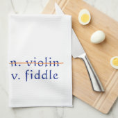 Fiddle Not Violin Bluegrass Country Music Gift Theedoek (Quarter Fold)
