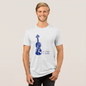 Fiddle Not Violin Bluegrass Country Music Gift Tri-Blend Shirt (Voorkant volledig)
