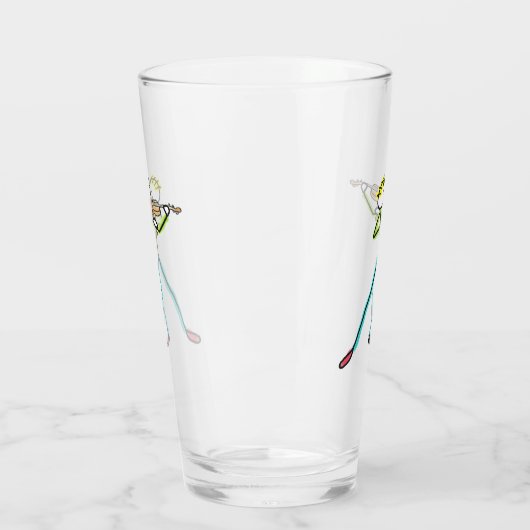 Fiddle Playing Stickman Glas (Links)