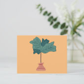 Fiddle Tree Green Potted Plant Illustration Briefkaart (Staand voorkant)