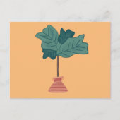 Fiddle Tree Green Potted Plant Illustration Briefkaart (Voorkant)