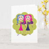 Fiddle Twins-notitiekaarten Kaart (Gele Bloem)