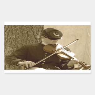 Fiddle van de Burgeroorlog Speler Rechthoekige Sticker
