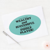 Fiddle Wealthy & Succesvolle Oval Sticker (Envelop)
