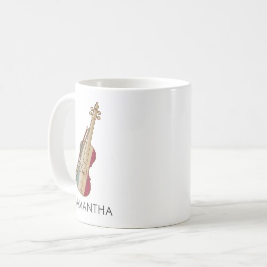 Fiddle Whisperer Violin Persoonlijk Koffiemok (Voorkant links)