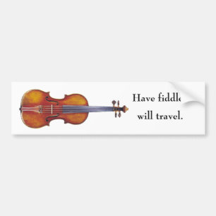 Fiddle, zal reizen bumpersticker