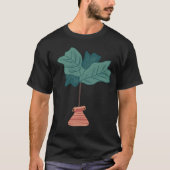 Fiddleblad Huisplant Handgetekend T-shirt (Voorkant)