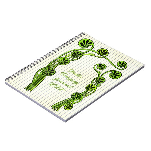 Fiddlehead Ferns Art Custom Spring Journal Notitieboek (Linkerzijde)