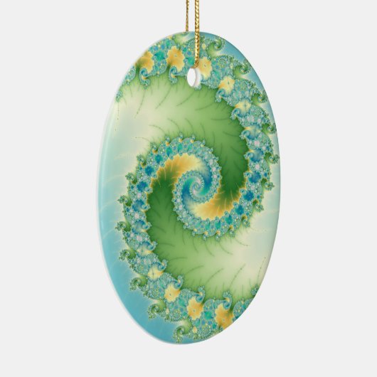 Fiddlehead - Fractal art Keramisch Ornament (Rechts)