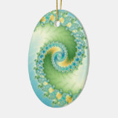 Fiddlehead - Fractal art Keramisch Ornament (Links)