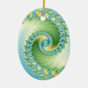 Fiddlehead - Fractal art Keramisch Ornament