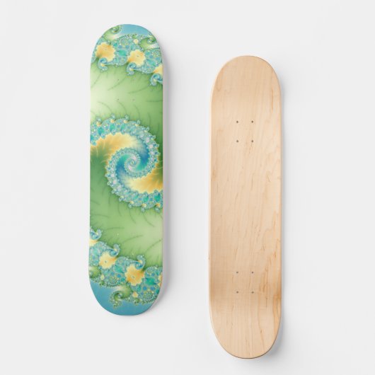 Fiddlehead - Fractal art Skateboard (Voorkant)