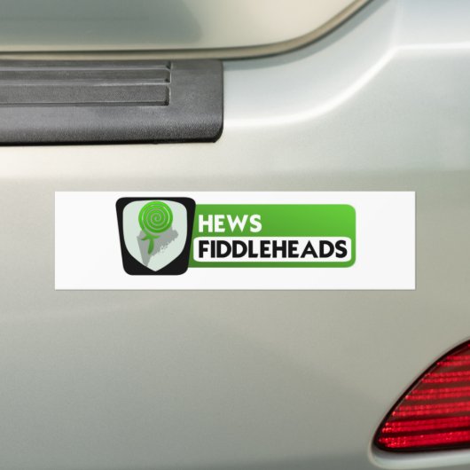 Fiddlehead Logo Groter Bumpersticker (Op auto)