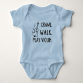 Fiddler Baby Crawl Walk Vioolspeler Romper (Voorkant)