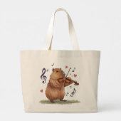 fiddler capybara grote tote bag (Achterkant)