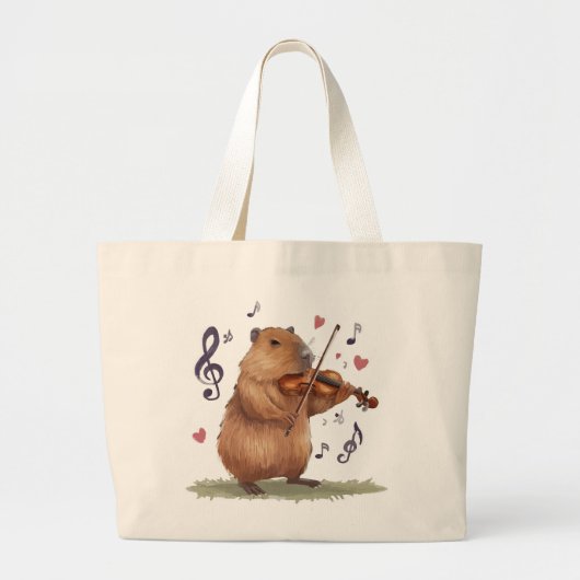 fiddler capybara grote tote bag (Voorkant)