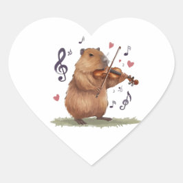 fiddler capybara hart sticker